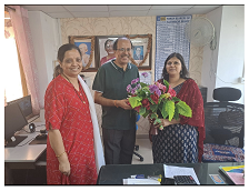 Felicitation from Senior Br Manager for Excellent Achievement in 2024-2025.