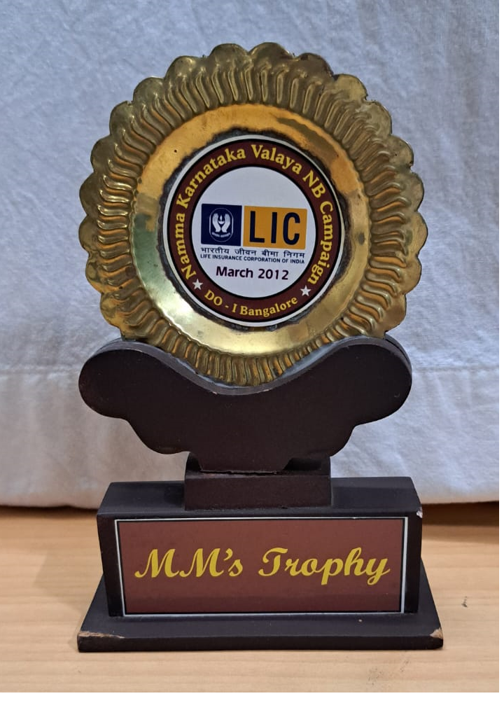 Marketing manager Trophy 2012.DO-1 Bangalore.